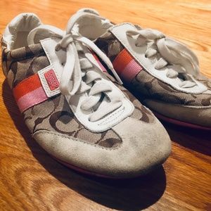 Pink & Orange Coach Sneakers